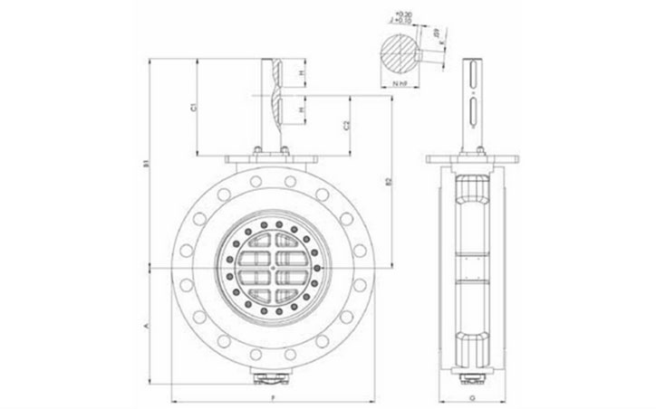Затвор дисковый поворотный фланцевый ПКСФ  ISO 5752 DIN3202 F16 EN558 - 1R13